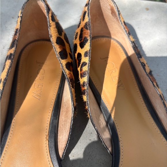 J Crew Mules leopard print leather shoes 7 - Picture 3 of 7